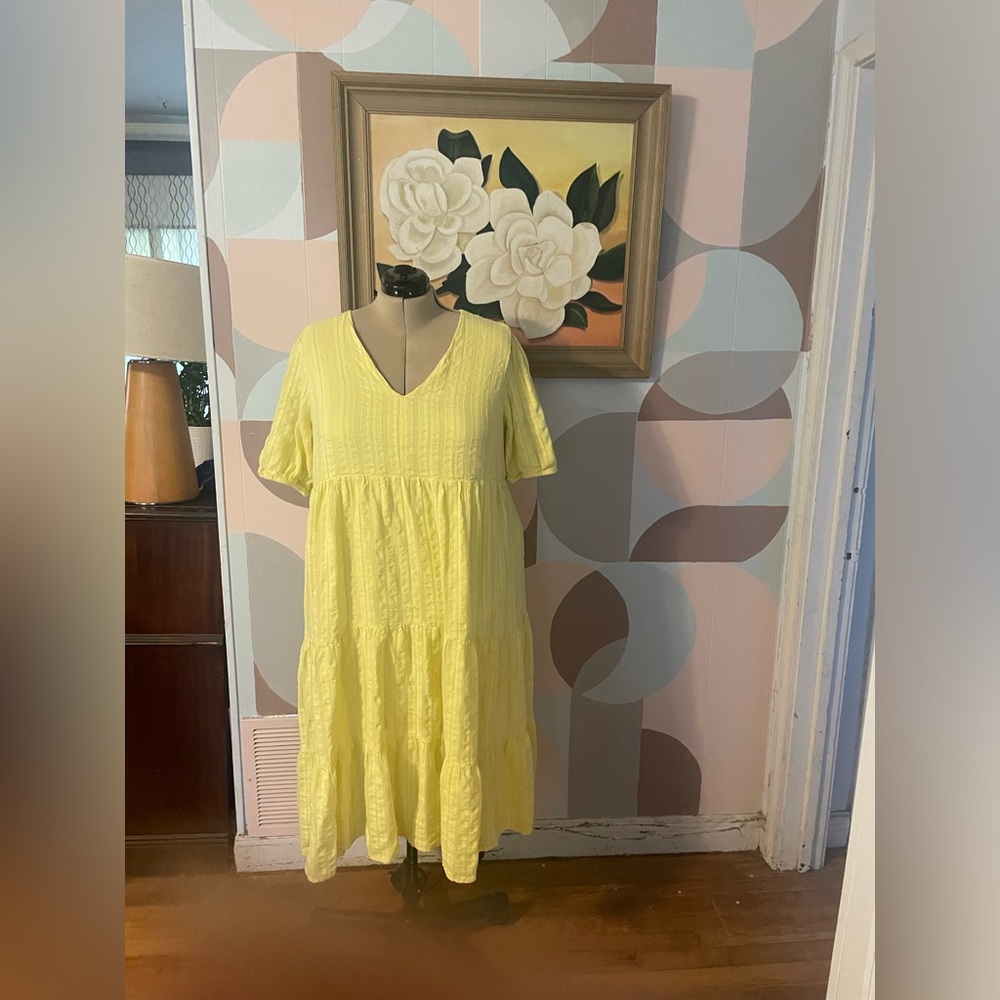 J. Jill bottom lined sunny Midi dress in 2x